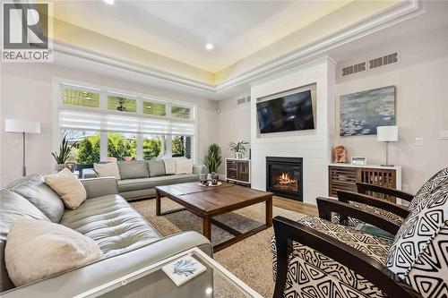 1101 Mike Weir Drive, Sarnia, ON - Indoor Photo Showing Living Room With Fireplace
