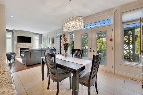 3 Rianna Court, Hamilton, ON - Indoor Photo Showing Dining Room With Fireplace