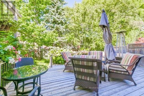 Mature trees in Private Garden - 2139 Brays Lane, Oakville (Ga Glen Abbey), ON - Outdoor With Deck Patio Veranda With Exterior