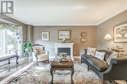 Formal Living Room with fireplace - 2139 Brays Lane, Oakville (Ga Glen Abbey), ON - Indoor Photo Showing Living Room With Fireplace