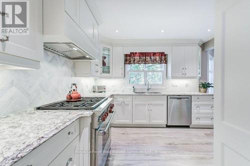 Kitchen - completely renovated - 2139 Brays Lane, Oakville (Ga Glen Abbey), ON - Indoor Photo Showing Kitchen With Upgraded Kitchen