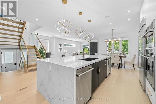 Layout Designed for Family Living and Entertaining - 396 River Side Drive, Oakville, ON - Indoor Photo Showing Kitchen With Upgraded Kitchen