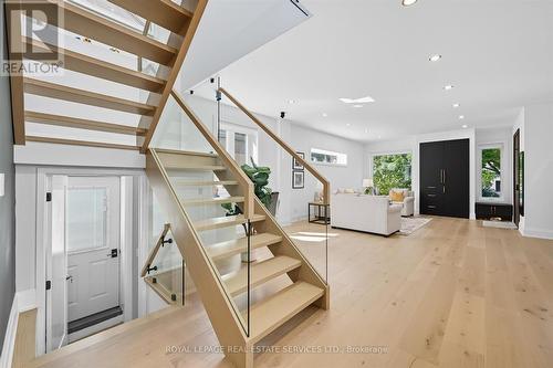 An Open-Riser Staircase Leads to the Upper Level - 396 River Side Drive, Oakville, ON - Indoor Photo Showing Other Room