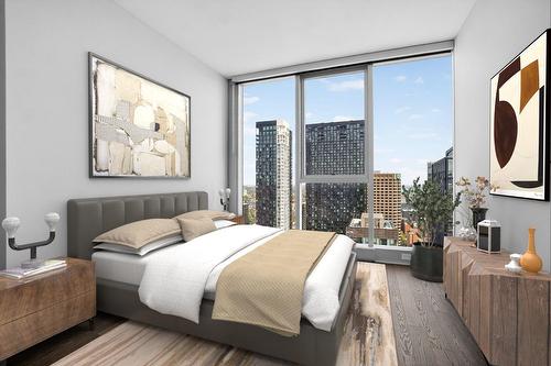 Primary bedroom - 4111-1205 Place Phillips, Montréal (Ville-Marie), QC - Indoor Photo Showing Bedroom