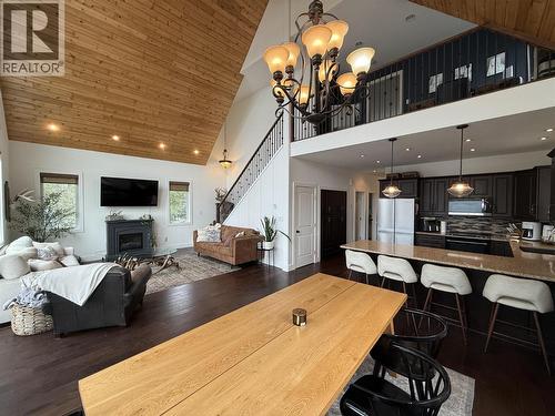 6986 South Moberly Lake Road, Moberly Lake, BC - Indoor Photo Showing Other Room With Fireplace