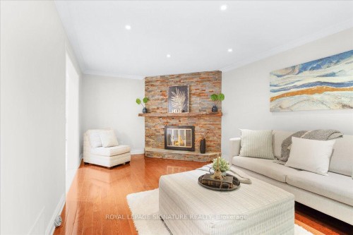 6019 Tillsdown Drive, Mississauga, ON - Indoor Photo Showing Living Room With Fireplace