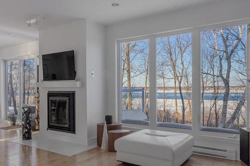 Salon - 6826 Route Marie-Victorin, Sainte-Croix, QC - Indoor Photo Showing Other Room With Fireplace