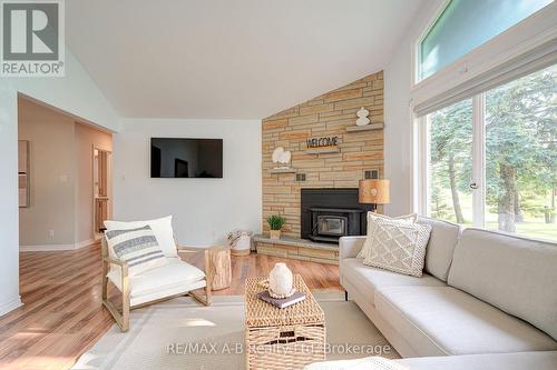 3981 111 Road, Perth East (North Easthope), ON - Indoor Photo Showing Living Room With Fireplace