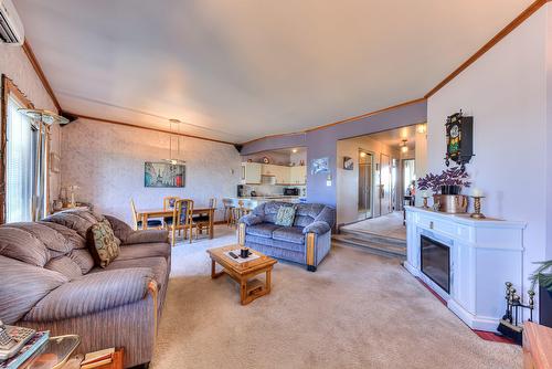 Overall view - 8-4948 Boul. Notre-Dame, Laval (Chomedey), QC - Indoor Photo Showing Living Room With Fireplace