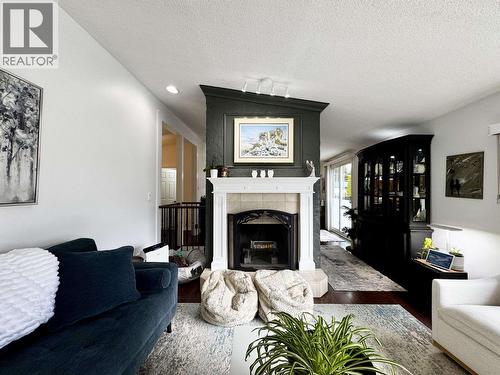 284 Crestview Drive, Prince Rupert, BC - Indoor Photo Showing Living Room With Fireplace