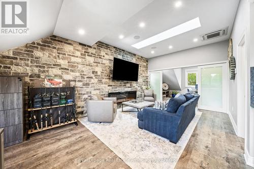 96 Delrex Boulevard, Halton Hills, ON - Indoor With Fireplace