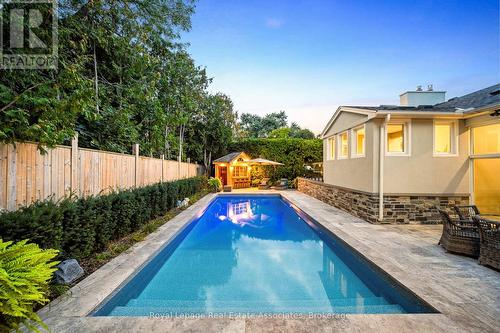 96 Delrex Boulevard, Halton Hills, ON - Outdoor With In Ground Pool