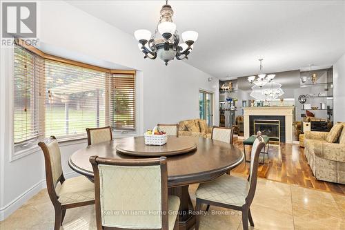 98 Hume Drive, Cambridge, ON - Indoor Photo Showing Dining Room With Fireplace