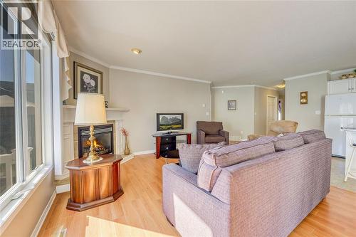 5700 Blackwell Sideroad Unit# 328, Sarnia, ON - Indoor Photo Showing Living Room With Fireplace