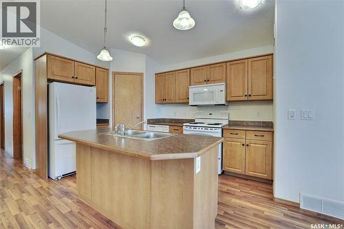 348 Robinson Street, Regina, SK - Indoor Photo Showing Kitchen With Double Sink