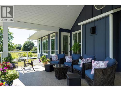 Upstairs Patio - 6984 Highway 6, Coldstream, BC - Outdoor With Deck Patio Veranda With Exterior