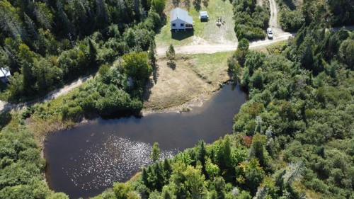 Photo aérienne - 104 Ch. De L'Étang, Petit-Saguenay, QC - Outdoor With Body Of Water With View