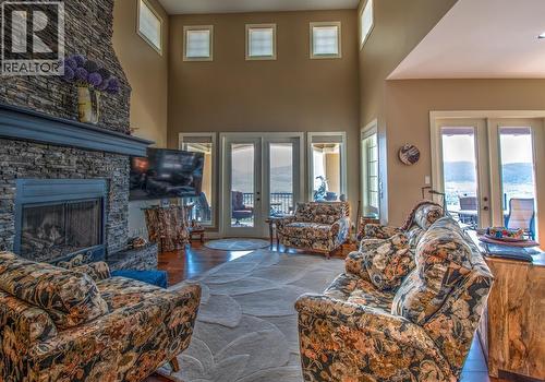 304 Cordon Place, Vernon, BC - Indoor Photo Showing Living Room With Fireplace