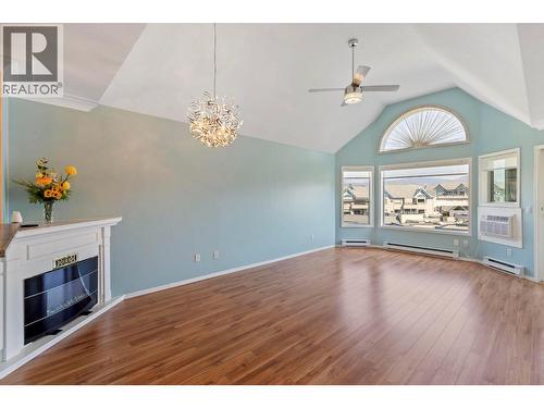 Dining / Living Open Concept with electric fireplace - 3283 Casorso Road Unit# 308, Kelowna, BC - Indoor With Fireplace