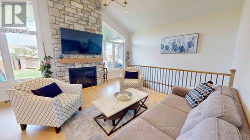 214 Irishwood Lane, Brockton, ON - Indoor Photo Showing Living Room With Fireplace