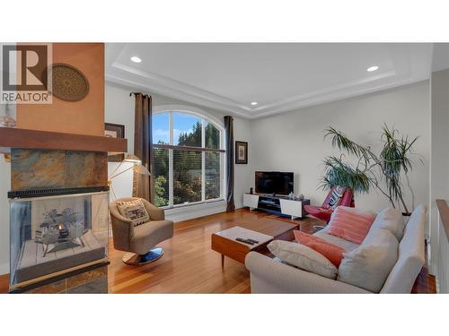 MAIN FLOOR - Living Room - 3065 Lakeview Cove Road, West Kelowna, BC - Indoor Photo Showing Living Room With Fireplace