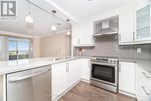 803 - 35 Kingsbridge Garden Circle, Mississauga, ON - Indoor Photo Showing Kitchen With Double Sink With Upgraded Kitchen