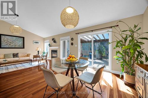 128 Annapolis Circle, Ottawa, ON - Indoor Photo Showing Dining Room With Fireplace