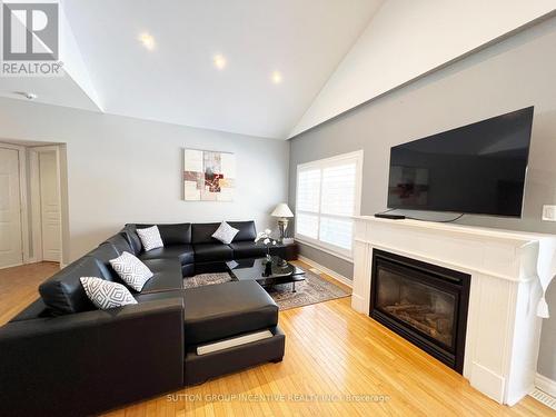 38 Hurst Drive, Barrie, ON - Indoor Photo Showing Living Room With Fireplace