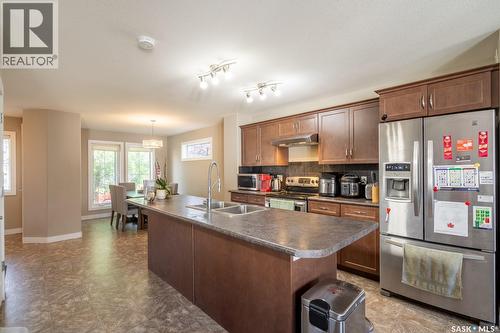 3669 Green Bank Road, Regina, SK - Indoor Photo Showing Kitchen With Stainless Steel Kitchen With Double Sink