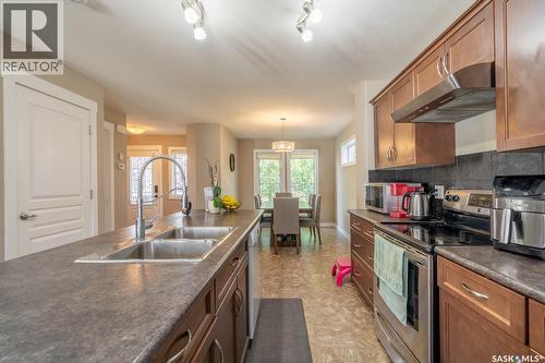 3669 Green Bank Road, Regina, SK - Indoor Photo Showing Kitchen With Double Sink