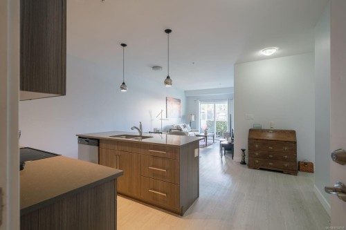 208-15 Canada Ave, Duncan, BC - Indoor Photo Showing Kitchen With Double Sink