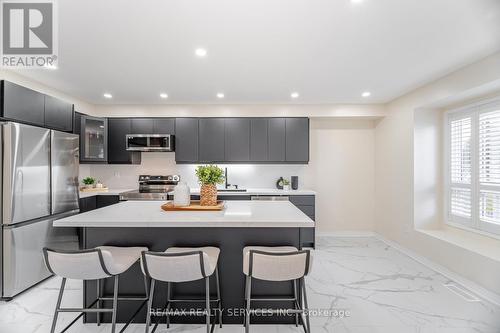 5935 Churchill Meadows Boulevard, Mississauga, ON - Indoor Photo Showing Kitchen With Stainless Steel Kitchen With Upgraded Kitchen