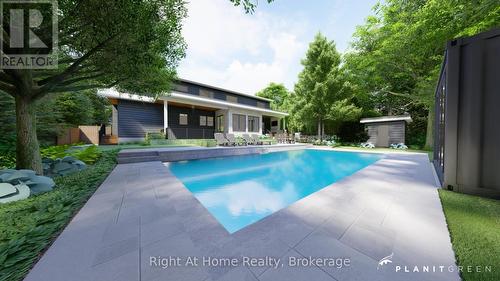 Virtual design rendering for inspiration only. - 176 Viewbank Crescent, Oakville (Sw Southwest), ON - Outdoor With In Ground Pool