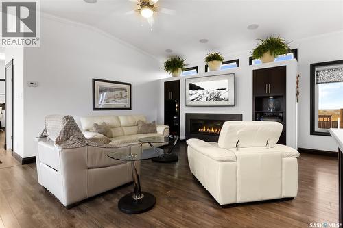 Hanson Acreage, Stoughton, SK - Indoor Photo Showing Living Room With Fireplace