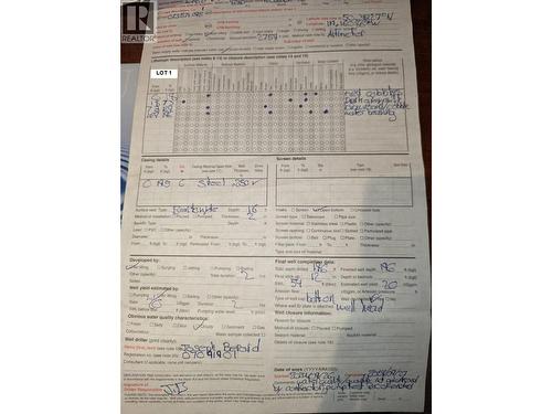 Lot 1 Well Drilling description - Lot 1 Lincoln Road Lot# 1, Vernon, BC 