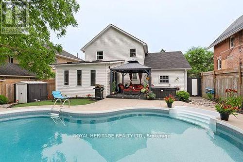 44 Regent Street, Kawartha Lakes (Lindsay), ON - Outdoor With In Ground Pool With Deck Patio Veranda With Backyard