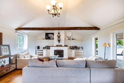 217 Greer Road, Prince Edward County, ON - Indoor Photo Showing Living Room With Fireplace