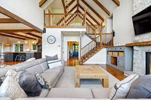 Salon - 5 Rue Champoux, Sainte-Béatrix, QC - Indoor Photo Showing Living Room With Fireplace