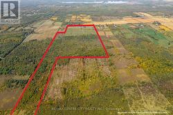 Aerial view from the South with property outlines - 