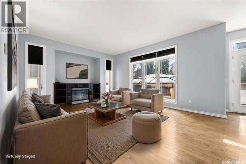 6925 Maple Ridge Drive, Regina, SK - Indoor Photo Showing Living Room With Fireplace