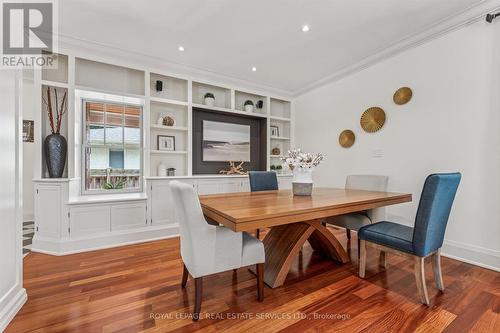 Dining Room Features Spectacular Custom Cabinetry - 335 Lakeshore Road W, Oakville, ON - Indoor Photo Showing Dining Room