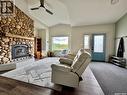 Natures Edge Acres - Rm Of Fertile Belt, Fertile Belt Rm No. 183, SK  - Indoor Photo Showing Living Room With Fireplace 