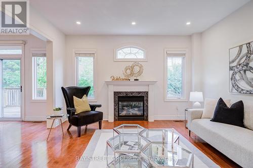 15 Sisley Crescent, Vaughan, ON - Indoor Photo Showing Living Room With Fireplace