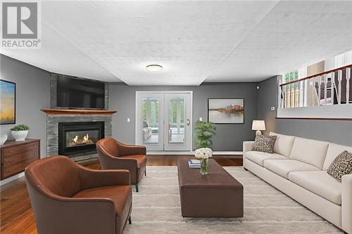 389 Sutherland Street, Espanola, ON - Indoor Photo Showing Living Room With Fireplace
