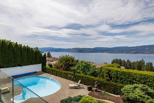 370 Sandpiper Street, Kelowna, BC - Outdoor With Body Of Water With In Ground Pool With View