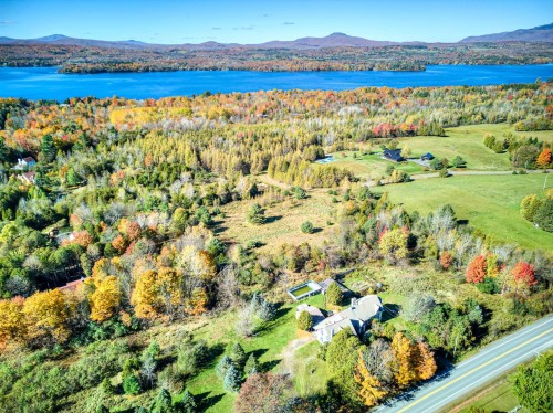 Photo aérienne - 2085 Ch. De Georgeville, Magog, QC - Outdoor With Body Of Water With View