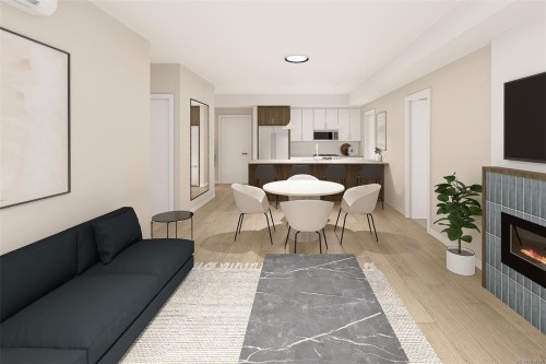 305-2881 Leigh Rd, Langford, BC - Indoor With Fireplace