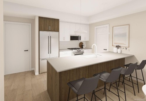 305-2881 Leigh Rd, Langford, BC - Indoor Photo Showing Kitchen With Upgraded Kitchen