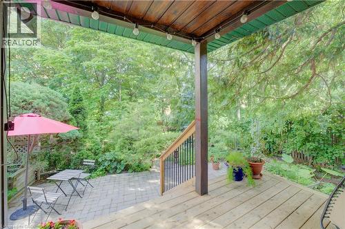 Wooden deck featuring a patio area - 85 Union Boulevard, Kitchener, ON - Outdoor With Deck Patio Veranda