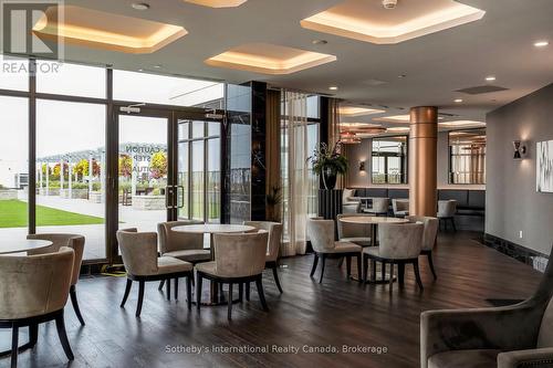 Common Party area and Outdoor BBQ - 301 - 1 Hume Street, Collingwood, ON - Indoor Photo Showing Dining Room